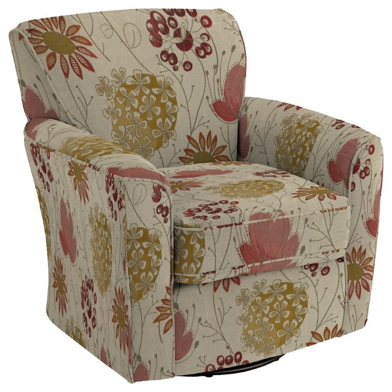 Best Home Furnishings Swivel Glide Chairs 2887 Kaylee Swivel Barrel Arm Chair Westrich